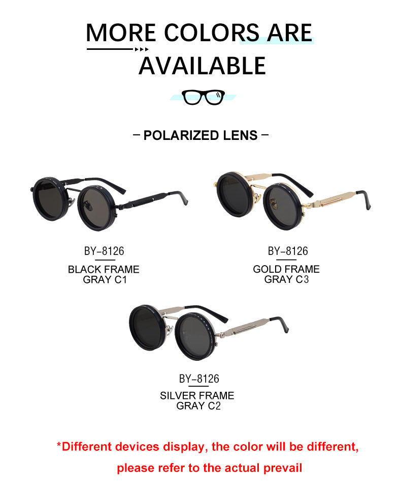 Retro Steampunk Polarized Sunglasses BY-8126