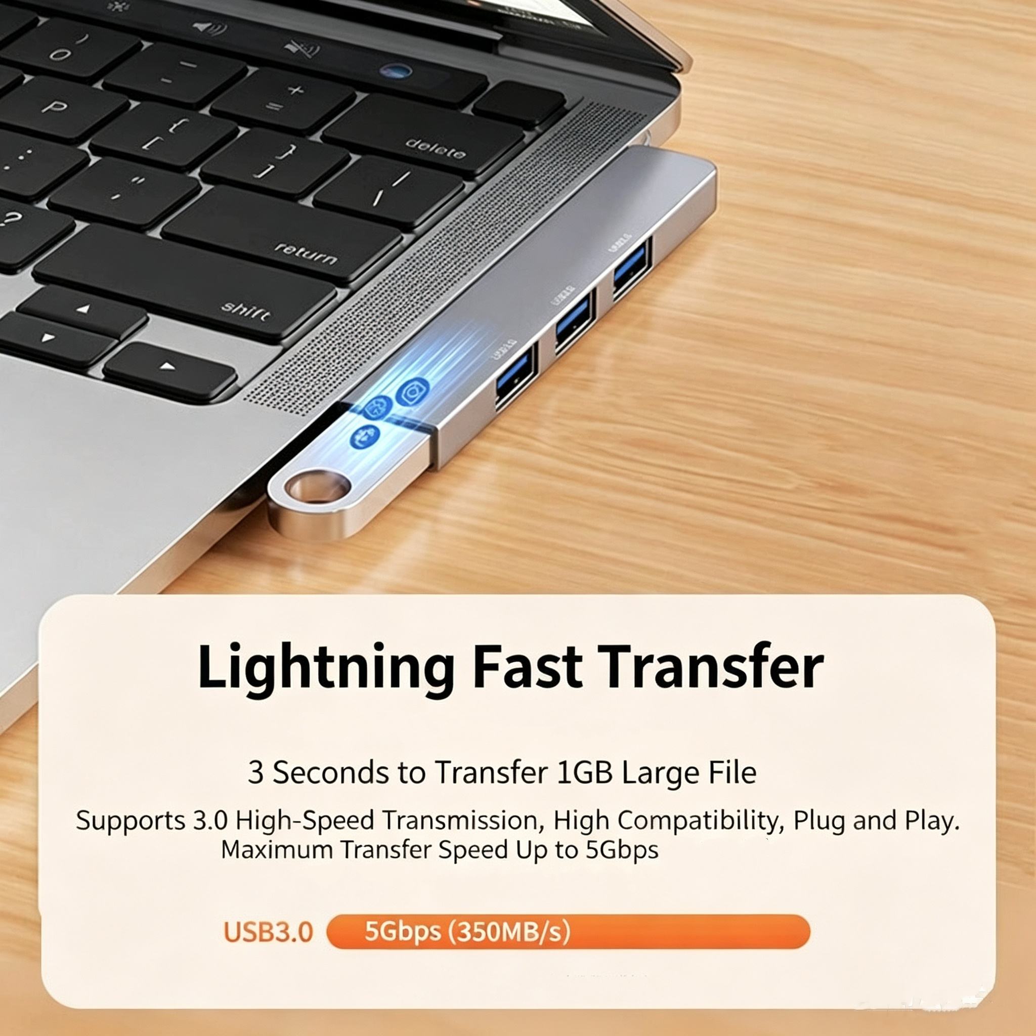 USB 3.0 Type-C Multi-Port Hub Adapter