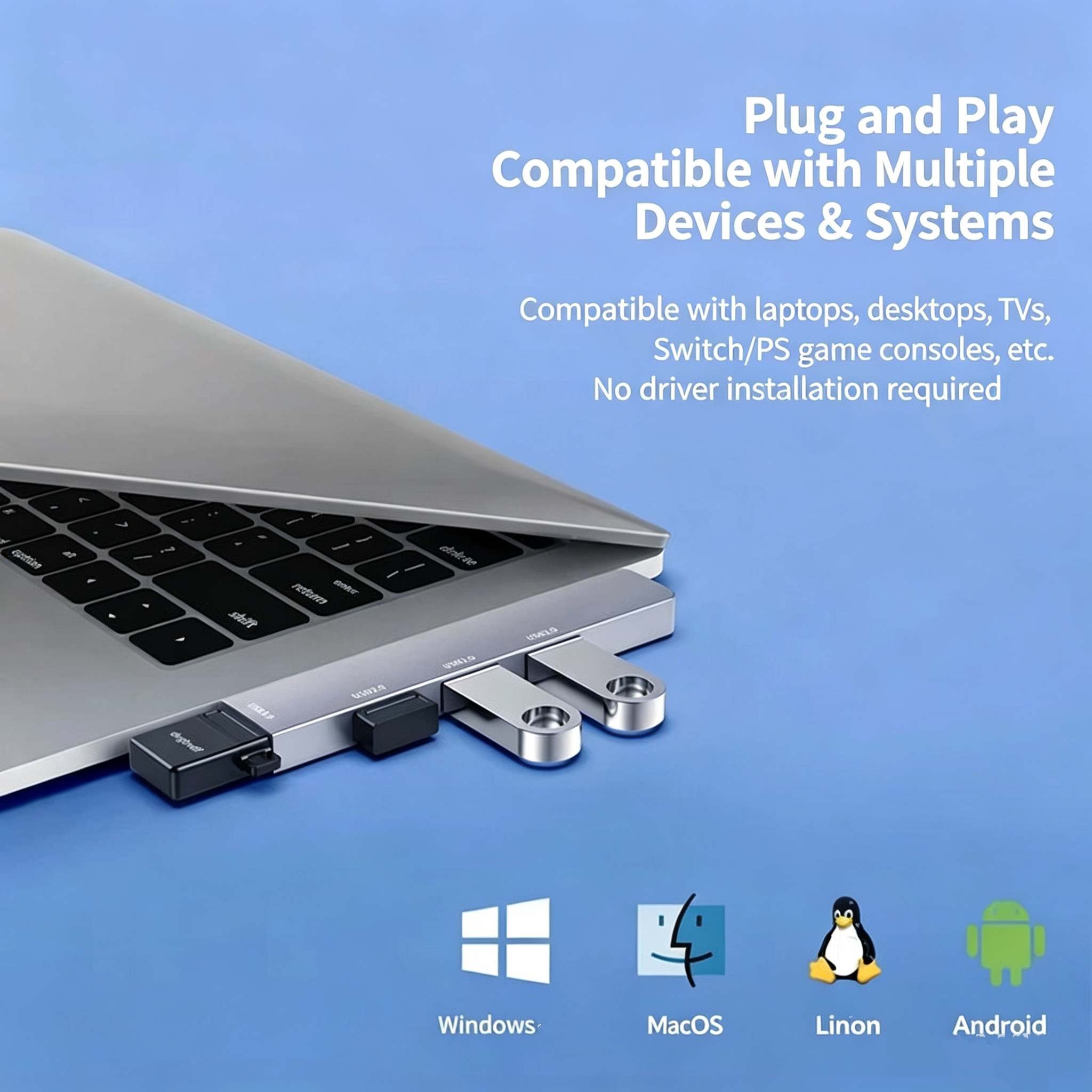 USB 3.0 Type-C Multi-Port Hub Adapter