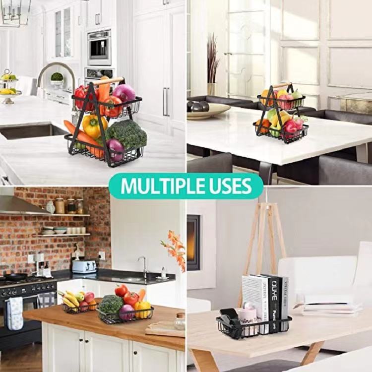 2-Tier Fruit & Vegetable Storage Basket – Kitchen Organizer