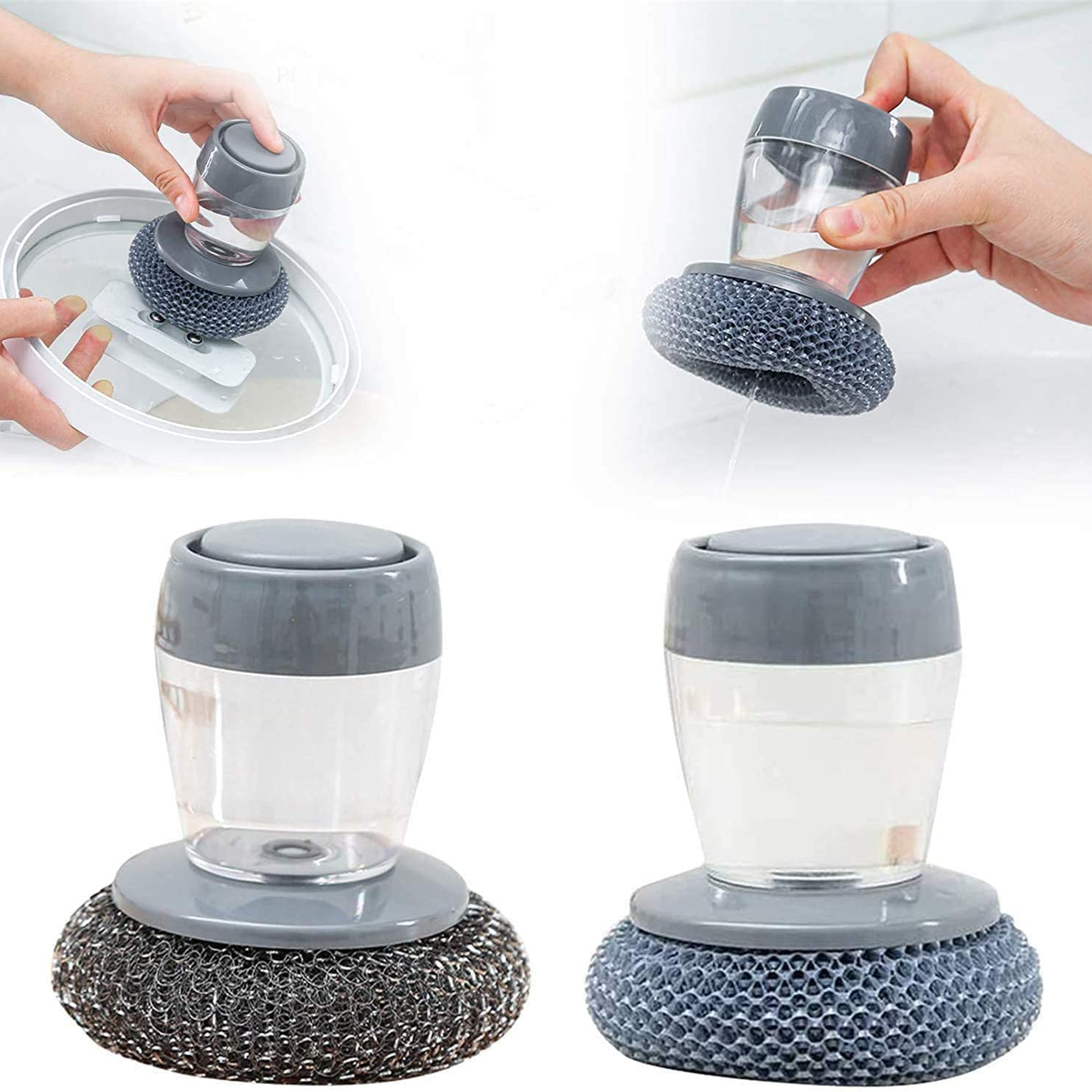 2-in-1 Dish Soap Dispenser with Sponge Holder
