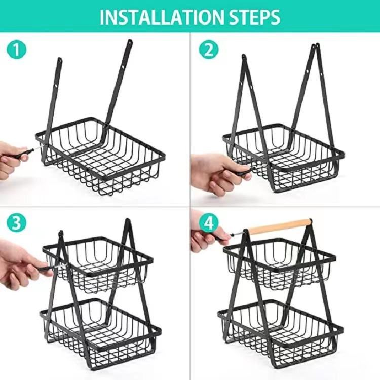 2-Tier Fruit & Vegetable Storage Basket – Kitchen Organizer