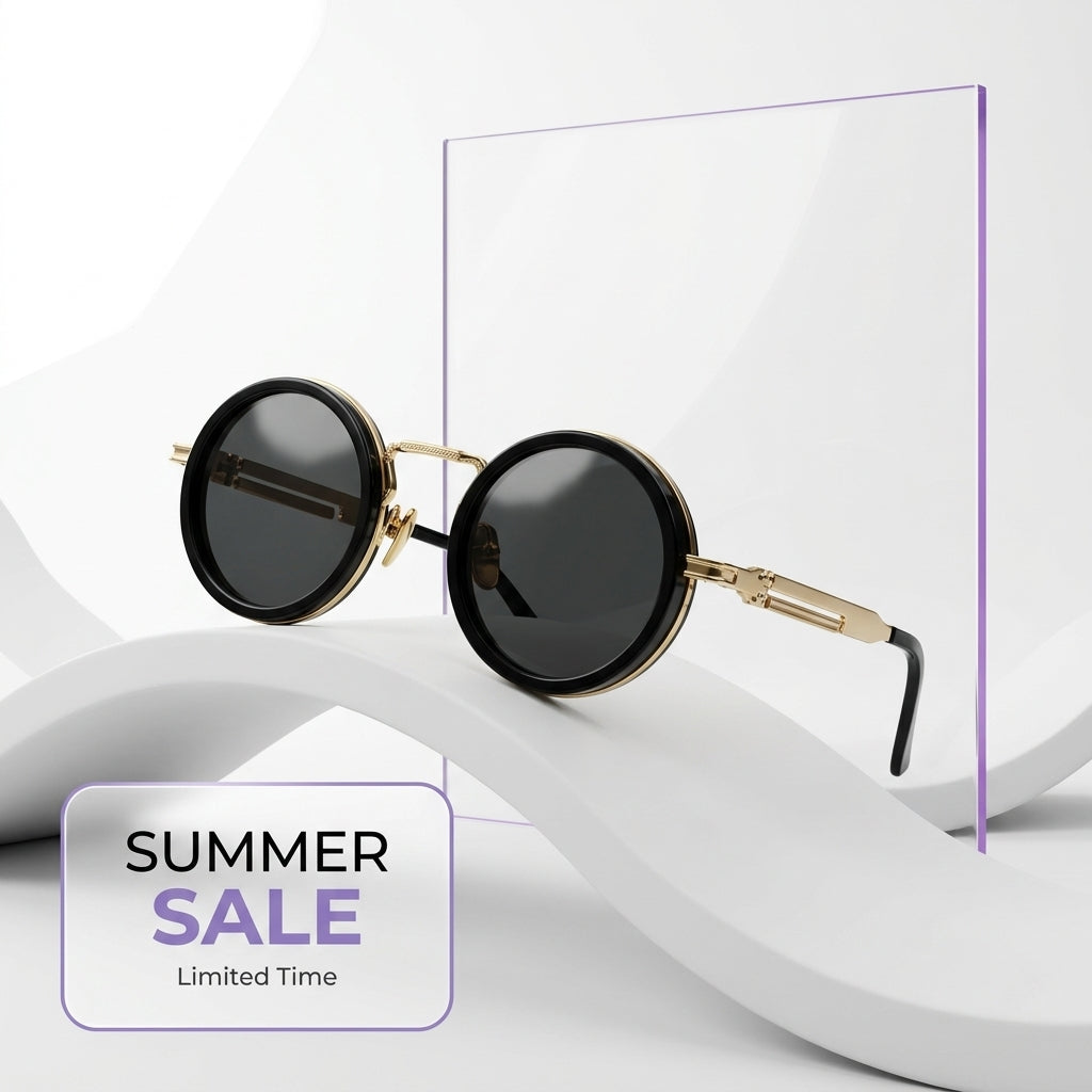 Retro Steampunk Polarized Sunglasses BY-8126