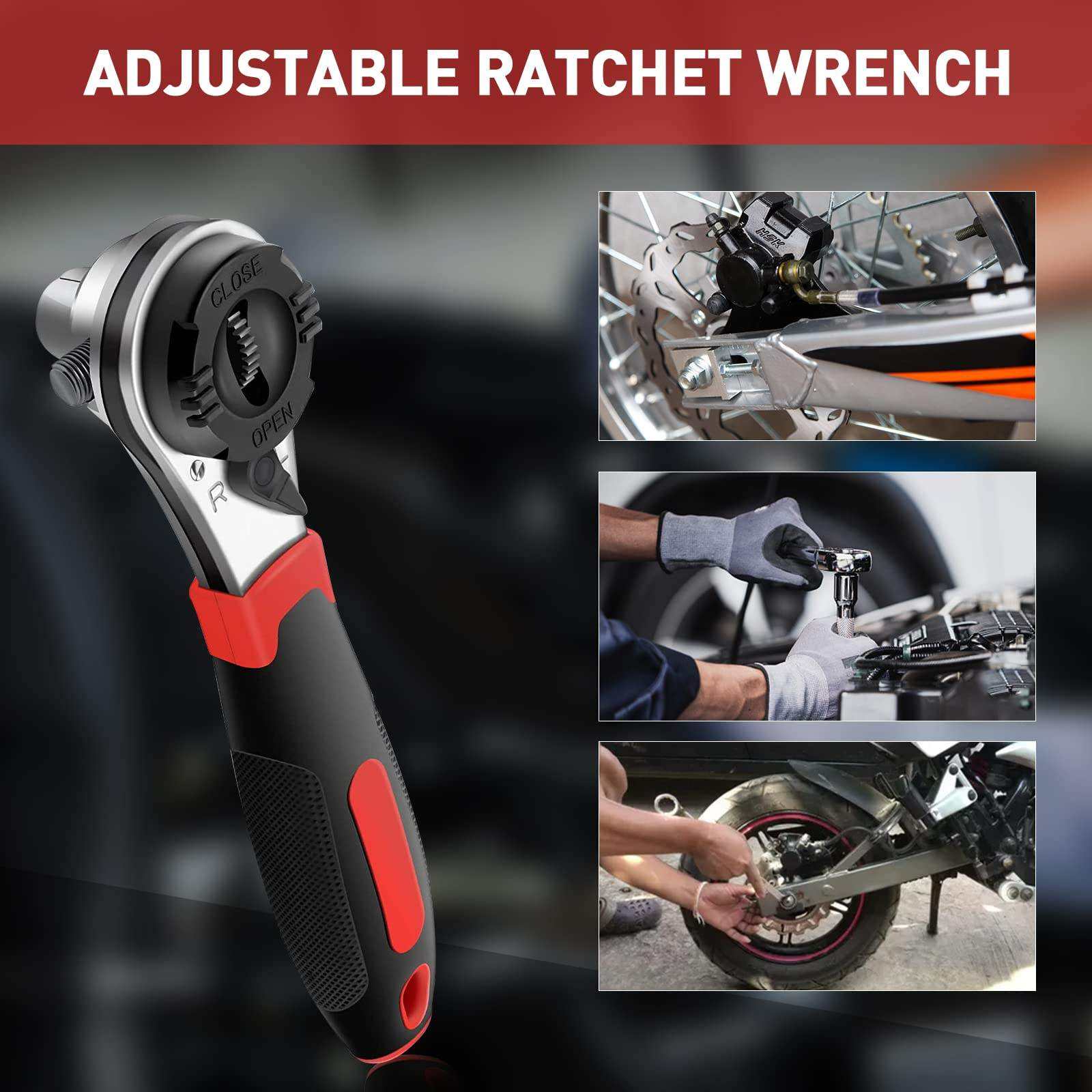 360° Multifunctional Ratchet Wrench – Adjustable Universal Grip Tool