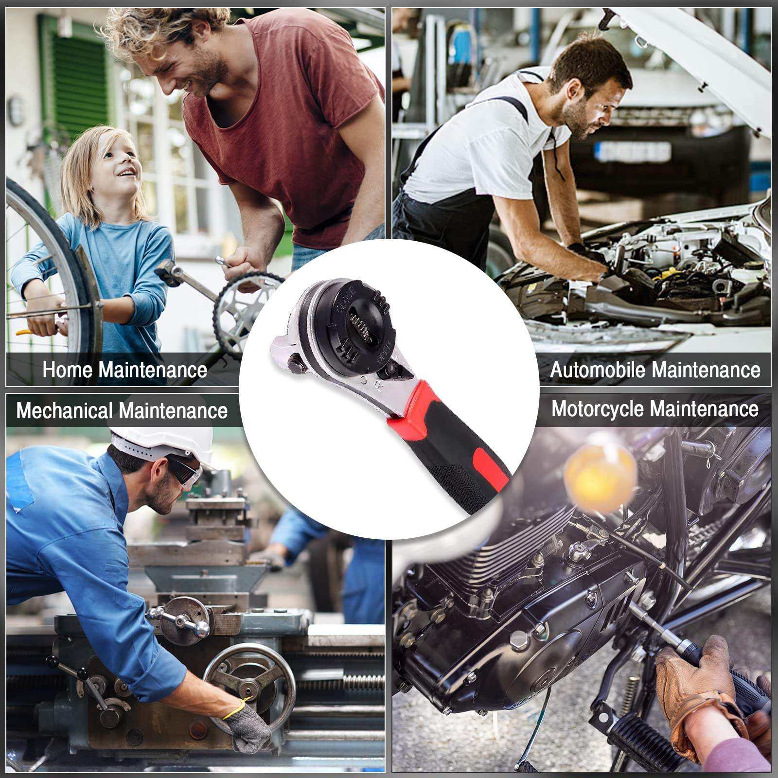 360° Multifunctional Ratchet Wrench – Adjustable Universal Grip Tool