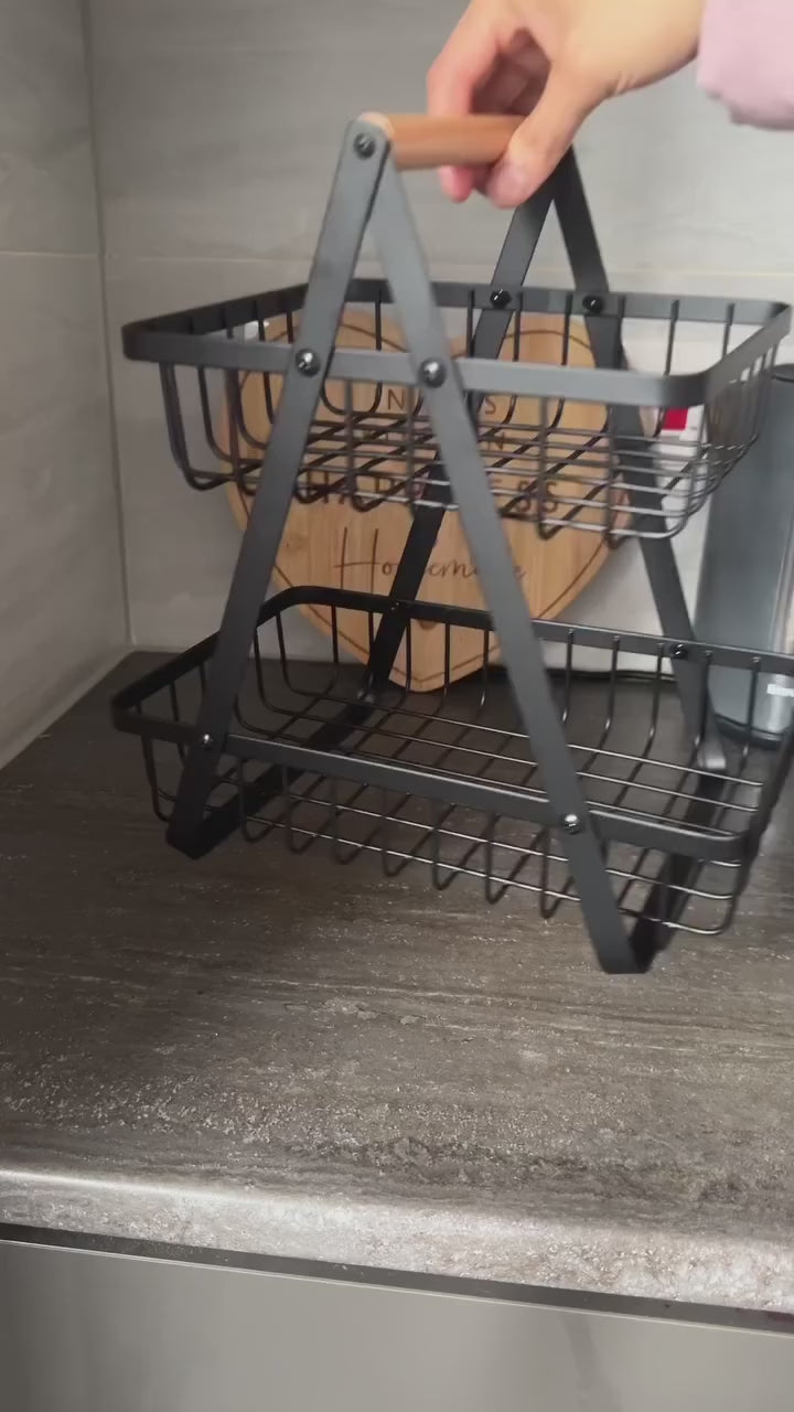 2-Tier Fruit & Vegetable Storage Basket – Kitchen Organizer